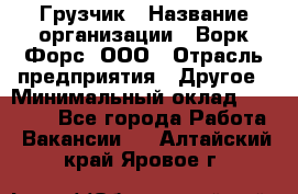 Грузчик › Название организации ­ Ворк Форс, ООО › Отрасль предприятия ­ Другое › Минимальный оклад ­ 27 000 - Все города Работа » Вакансии   . Алтайский край,Яровое г.